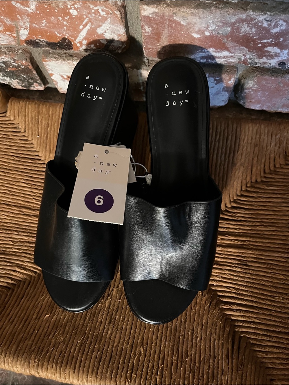 a new day Black Platform Slide Mules - Picture 4 of 5
